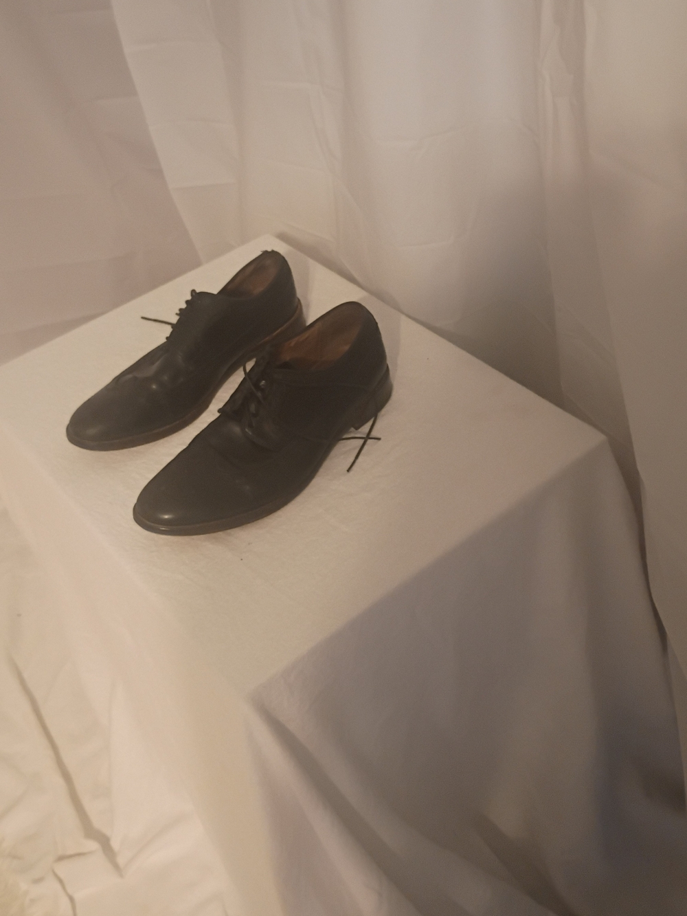 Johnston & Murphy Black Leather Derby Dress Shoes